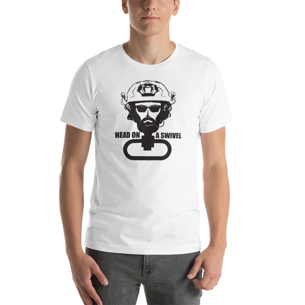 Head On A Swivel G.I. Edition Black Logo Short-Sleeve Unisex T-Shirt - Available in 4 colors